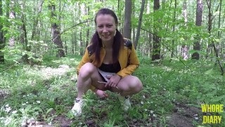 Naughty Girl Caught Pissing Pee Public Outdoor