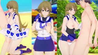 [Хентай-игра Коикацу! ] Займитесь сексом с Большие сиськи YuGiOh! Asuka Tenjoin.3DCG Эротическое ани