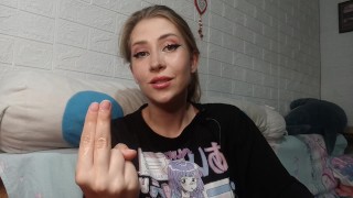 Cuckold humilhação conversa suja e JOI em russo de sua namorada gostosa Evelyn