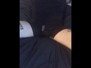 Sitting back focusing on pleasure