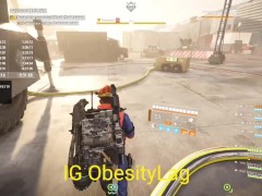 Construction worker Heals and destroys drones with minster green penis pulse