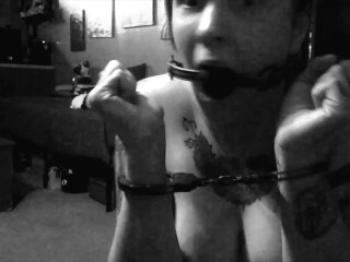 handcuffed, babe, balll gag, kink