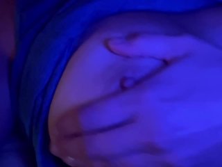 Lying in Bed, Playing with_My Firm Tits_and Nipples
