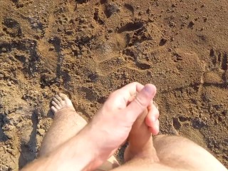 Naked on Public Beach