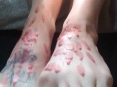 Candlewax Drip on Feet