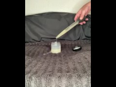 Loading a turkey baster of my thawed cum loads  - Screenshot 11 of 16 - Cum Syringe
