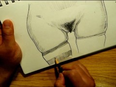 This is the Bush Lab - Pencil pussy drawing