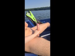 RISKY PUBLIC HANDJOB WITH A STRANGER IN A BOAT ON THE GERMAN BUSY LAKE! (TEASER)