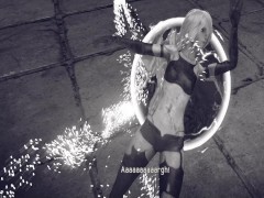 NieR: Automata - A2 ryona - English/ Japanese ニーア オートマタ リョナ - Default outfit, short hair