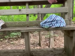 Getting Messy in the Park With My Cumtube Dildo