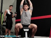 Preview 2 of Hot Muscle Fucks The Gym Bro - Dakota Payne, Trevor Brooks - NextDoorStudios