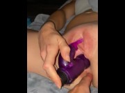 Preview 1 of Soaking Wet Perfect Pussy Gets Stuffed With Vibrator
