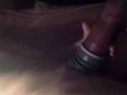 Preview 4 of 10x8 inch monster cock. Masturbating and self sucking