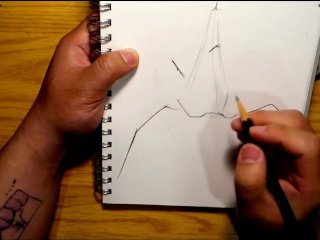 Cave entrance with hairy pussy drawing