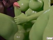 Preview 5 of Futa Alien gets gangbanged by BBC