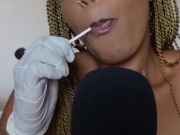 Preview 6 of ASMR Lollipop Licking Mouth Sounds - Mouth Fetish + Latex Gloves Fetish