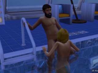 My Fat Stepfather Just Wants_Me to Handjob Him in_the Pool - Sexual Hot_Animations