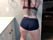 Preview 4 of Thick bitch grinding, picturing your dick