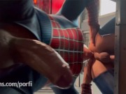 Preview 6 of Spider Man shoots his web cum breeds his step brother