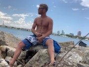 Preview 2 of Calhoun Sawyer jerking off in Miami!