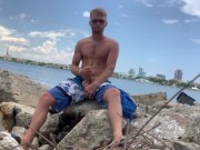 Preview 3 of Calhoun Sawyer jerking off in Miami!