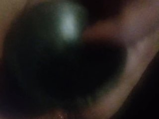 Big black dildo bustin open pretty pink pussy