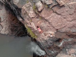 BigDick and Lovely Pussy on theNude Waterfall
