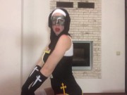Preview 1 of Sexy nun gone wild on Halloween - costume cosplay outfit dressing up virgin - fantasy woman party