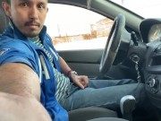 Preview 3 of Gay jerk off in car, get caught, no cum.