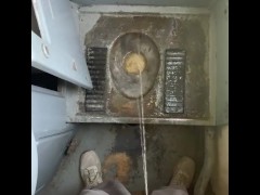 Russian guy pees on train