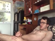 Preview 3 of Horny bisexual guy masturbating 😏