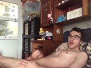 Preview 4 of Horny bisexual guy masturbating 😏