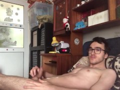 Horny bisexual guy masturbating 😏