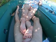 Preview 6 of Summer FootJob in boat with Hot Girl - Xxximmy