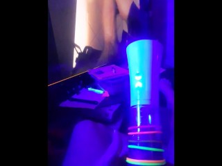 Pumping Dick Blue Light Glow Cockrings #4