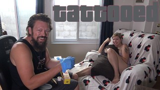 tattooed 1 - Pornstar Jamie Stone Giving Tattoos