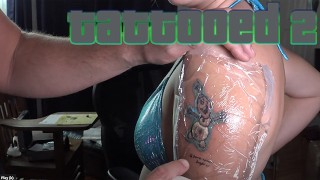 tattooed 2 - Pornstar Jamie Stone Giving Tattoos