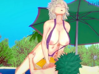 Mitsuki Bakugo and Izuku Midoriya_Have Intense Sex on the Beach. - My Hero Academia_Hentai
