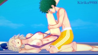 Mitsuki Bakugo En Izuku Midoriya Hebben Intense Seks Op Het Strand Mijn Hero Academia Hentai