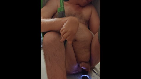 Making my disabled neighbor cum hard when he is in his patient lift