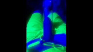 抽水鸡巴蓝色浅黄色短裤发光公鸡环 #2