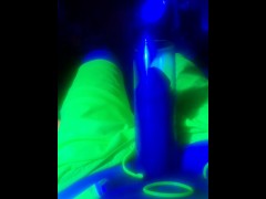 pumped dick blue light yellow shorts cockring #3