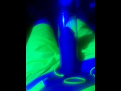 pumped dick blue light yellow shorts glow cockrings #4