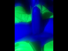 pumped up dick blue light yellow glow shorts cock ring #6