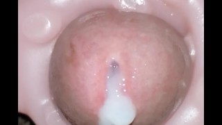 Extreme Closeup Toy Cumshot