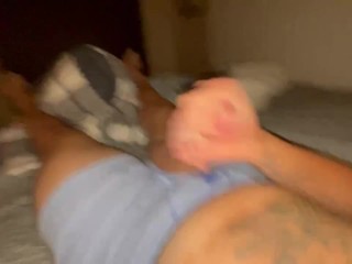 POV - Big White Cock Sexy Male Moaning Multiple Male Orgasms and Loads Of Cum - LuckyStilleto