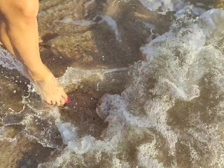 Anna Perv Foot's on Beach