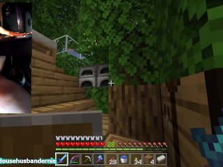 Playing Minecraft naked Ep.2 Making a villager breeder