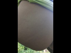 Sneaking a Tinkle at a clients house