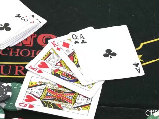 Joel Loses Poker and His Ass to Adira Allure Pegging Him With Her Big Strap On Dick screenshot number 2